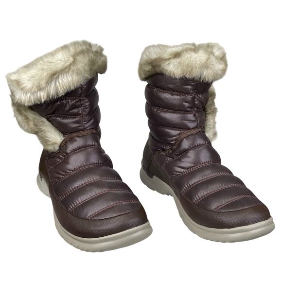 The North Face Women’s Thermoball Microbaffle Brown Snow Boot Size US 8 - Picture 5 of 11